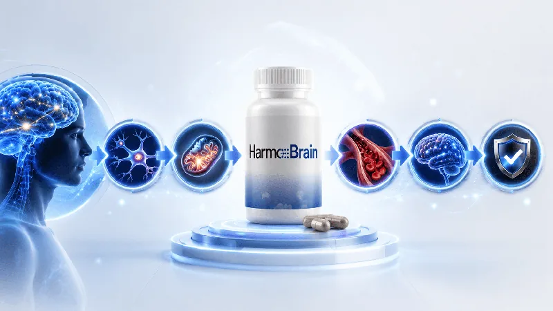 How does Harmo Brain work cognitive support process capsules